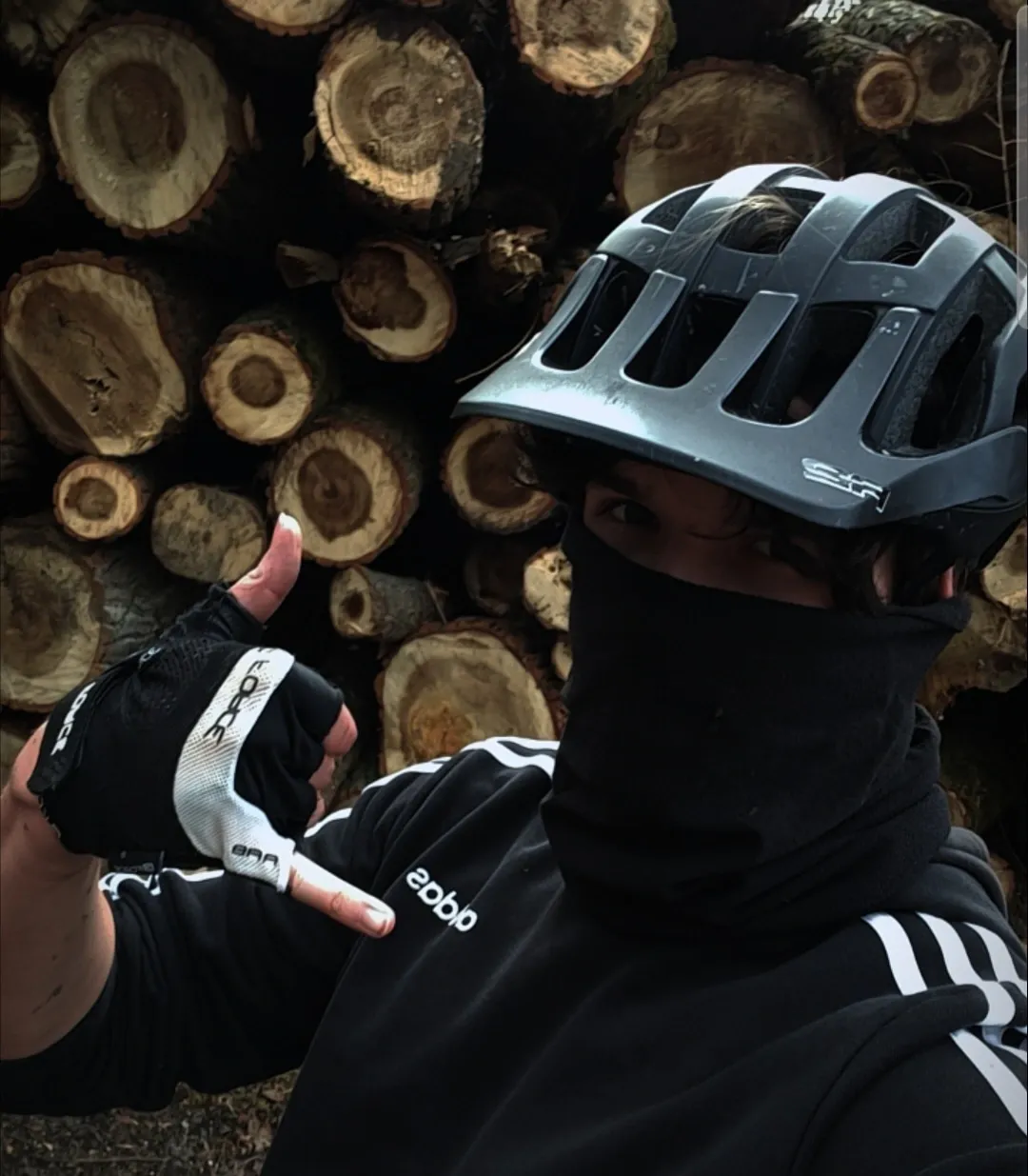 Selfie of Roman Šeps on a mountain bike